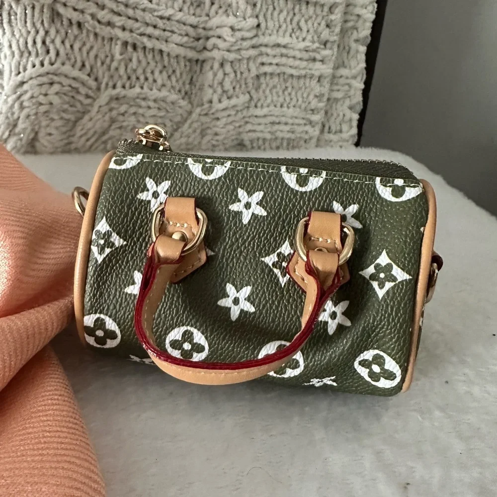 NWT Peach Scarf and  Mini Bag Charm